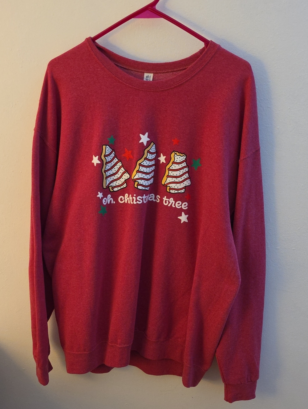 Jerzees Graphic Crewneck Sweatshirt Little Debbie Christmas Trees! Sz XL